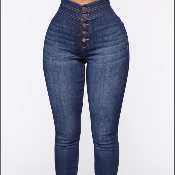 High Rise Blue Jeans - Picture 4 of 6